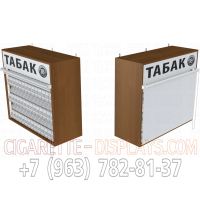Полка для сигаретных изделий с тремя уровнями полок на гравитации