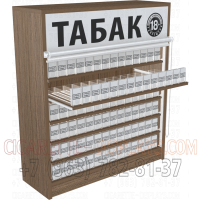 Сигаретный шкаф с шестью уровнями полок пушерная система в закрытом состоянии