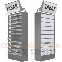 Сигаретный шкаф металлический со складными створками с лайтбоксом