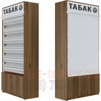 Торговый шкаф для сигарет с шестью уровнями полок на гравитации и тумбой без регулировки ячеек